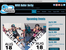 Tablet Screenshot of novarollerderby.com